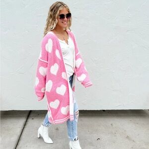 Reversible Heart Cardigan